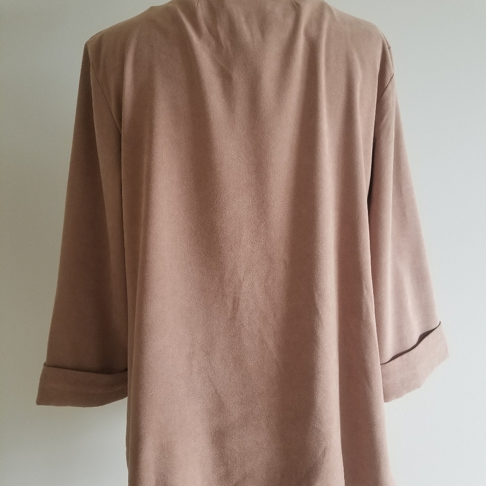 NWT JM Collection suede jacket in camel color - Picture 7 of 10